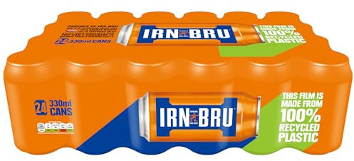 IRN-BRU Regular, 24 Pack Iconic Flavoured Fizzy Drinks Multipack Cans - 24 x 330ml Cans