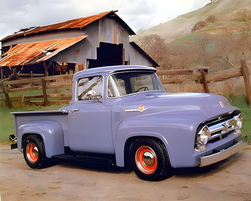 Ford F 100 V8 Pickup Vintage Truck Kunstdruck Poster (40 x 50 cm)