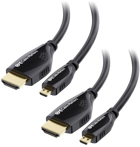 Cable Matters Cable Micro HDMI vers HDMI à Haute Vitesse HDMI (Cable Micro HDMI HDMI), Résolution 4K prête- 2m