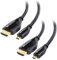 Cable Matters Cable Micro HDMI vers HDMI à Haute Vitesse HDMI (Cable Micro HDMI HDMI), Résolution 4K prête- 2m