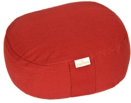 Yogabox Yogilino® Reise Meditationskissen/Yogakissen Mini oval, Bordeaux