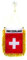 AZ FLAG - Fanion Suisse Pour Décoration Voiture Avec Ventouse et Franges Dorées - Mini Drapeau Helvétique - 13x10 cm
