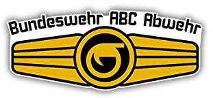 Aufkleber/Sticker BW ABC Abwehr Atom Bio Chemie Wappen 10x4cm A1205