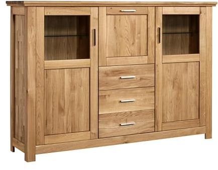 Highboard Eiche massiv geölt Porto