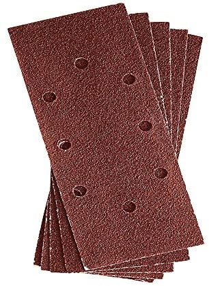 Dekton 12PC Hook and Loop Detail Sanding Sheets, 185mm/Extra Coarse - Assorted | Ideal for Sheet Sanders | Multi-Surface Use on Wood, Metal, Plaster, Plastics & Paint | Heavy-Duty Sanding Performance