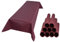 Sensalux Tischdecke, abwaschbar, Vorteilspack, 10 Stück, 1,18m x 2,5m, Bordeaux