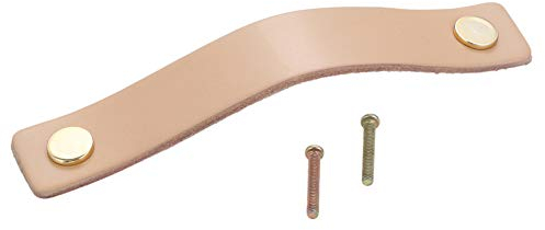 JeogYong Schrankgriff, Sätze von 4 Stücken Zarter Ledergriff Benutzt für Schrankfach-Schlafzimmer-Möbel (128 mm, Kamel)