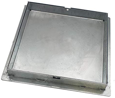 EINSIDE Sigillo zincato porta pavimenti, Chiusino zincato botola a scomparsa H 5 cm, 40 x 40 cm