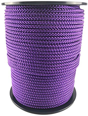 RopeServices UK 10mm Purple Polypropylene Braided Poly Rope Cord x 100 Metre Strong String