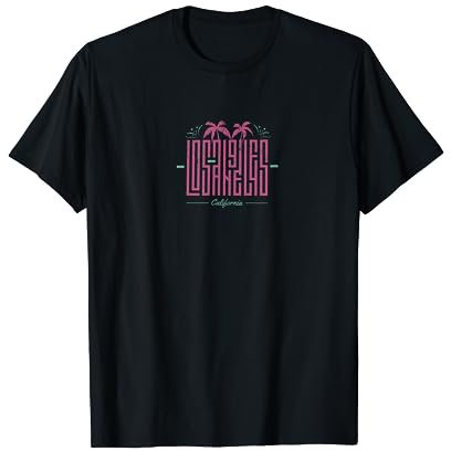 Los Angeles California Palm Trees Outline T-Shirt