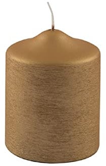 Fink Kerze/Candle, gebürstet, Stumpenkerze, Höhe 10cm