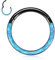 16G Septum Schmuck Blauer Opal Septum Clicker Ring Daith Ohrringe 316L Chirurgenstahl Higned Segment Nahtloser Nasenring Ring Schwarze Knorpelohrringe Helix Tragus Rook Piercing Schmuck 10mm