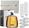 Bonollo Grappa OF Ligneum Miele di Tiglio 40% Vol. 700 ml - con 6 Bicchieri a Calice Originali OF Bonollo Dorange