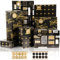 MAMUNU Geschenkpapier Geburtstag, 6 Blatt Schwarzgold Geschenkpapier zum Mann Frauen Kinder, Schwarzes Gold Geschenkverpackung Papier für Geburtstag Abschlussfeiern,70x 50cm