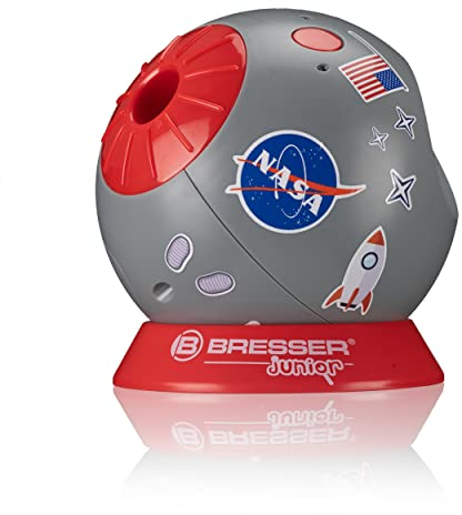 ISA Space Exploration Weltraum-Projektor NASA für Kinder mit 24 astronomischen Bildern zum projizieren auf eine Wand und tollen Aufklebern zum Dekorieren