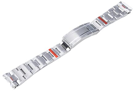 KAPPDE Uhrenarmband aus gebürstetem 904L-Edelstahl, 20 mm, Ersatz für Rolex-Armband für Submariner SUB GMT Glide Faltschnalle, 20 mm, Achat