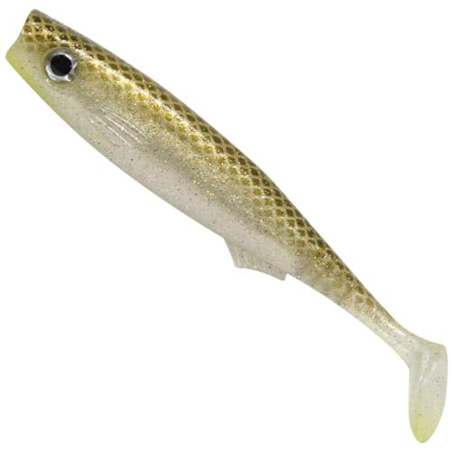 Seika Pro Gummifisch Fortuna Shad 10cm - 5 Gummiköder, Farbe:Golden Brownie