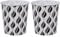 JVL Small Leaves Waste Paper Bin, Set of 2