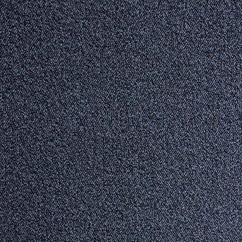 Teppichboden Meterware 500cm und 400cm breit ideal für Büro und Flur und Schlingen Struktur in Grau Blau sehr strapazierfähig (4 m x 8 m)
