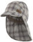 Sterntaler Schirmmütze mit Nackenschutz Karo für Jungen - Schirmmütze Kinder mit Nackenschutz und Karomuster - Sonnenkappe Kinder aus Baumwolle - beige, 51