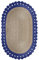 CASAVANI Läufer – Ovaler Teppich, 6,6 x 20,3 cm, Kelim-Teppich, Beige & Blau, geflochtener Jute-Teppich, für drinnen und draußen, Flachgewebe, für stark frequentierte Bereiche, Seehaus, Schlafzimmer,