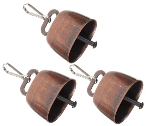 Tofficu 1 Satz Kuhglocke aus Metall hängende Jingle-Glocke rustikale Kuhglocken Cattle Bell kuhschelle Ziege klingelschild Schaf Glocke Farm diebstahlsichere Glocke Mini Anhänger Zubehör