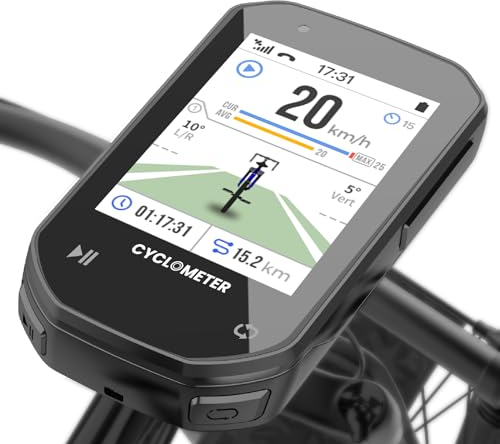 IYING Bike Computer Cycling GPS Unit, 2.4 Inch Color Touchscreen Bicycle Computer, Support ANT+ Device Connection, Wireless Bike Speedometer IPX6 Waterproof, 64GB TF Card Included