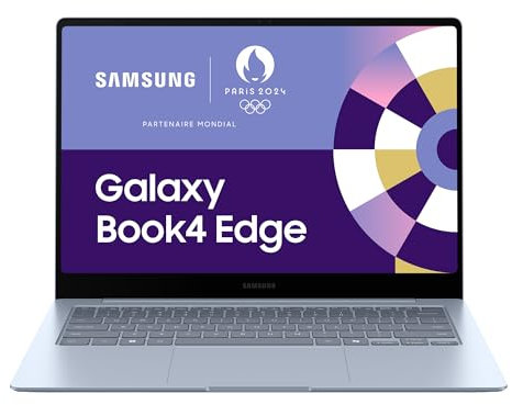 Samsung Galaxy Book4 Edge - Computer portatile con IA da 14, Copilot+ PC, Snapdragon X Elite X1E-80-100, Memoria da 16 GB, Memoria da 512 GB, Grigio