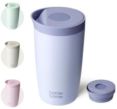BOTTLE BOTTLE Thermobecher 350ml für Kaffee oder Tee, auslaufsicher und Easy Quick-Press-Verschluss, Isolierbecher Travel Mug Classic Grande (Blau)