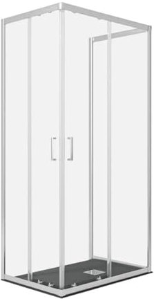 DOMUS ARREDO - Box doccia 3 lati trasparente 195 6mm MATIAS (70x100x70)