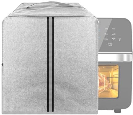Kingshion Air Fryer Dust Cover Compatible With Nuwave Brio 15.5Qt and Instant Vortex Plus 6Qt Rotisserie Oven - Light Gray