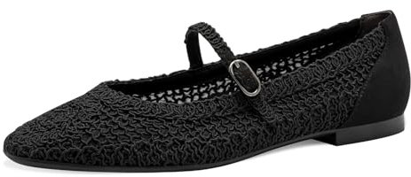 Tamaris Women's 1-22149-44 Ballerina, Black, 5 UK
