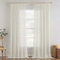MIULEE 2er Set Voile Vorhang Sheer Vorhang mit kräuselband Transparente Leinenoptik Gardinen Wohnzimmer Modern Fensterschal Schlafzimmer 140x280cm (B x H) Elfenbeinweiß