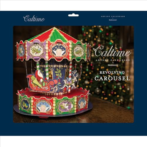 Large 3D Advent Calendar Revolving Carousel Kit Christmas Advent Calendar Gift 515422 Caltime by Woodmansterne
