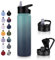 UMBFUN Insulated Water Bottle - 750ml 2 Lids (Straw Lid and Spout Lid) - with Straw,Stainless Steel Double-Walled Insulated Vacuum Leakproof,BPA Free,Drink Flask for Travel Sports Gym Camping Hiking