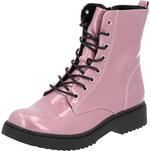 Palado Stiefeletten Damen Djerba Gloss by Sila Sahin – bequeme Boots - leicht gefütterte Stiefel - modische Winterschuhe Rosa UK7 - EU40