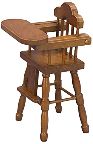 Vaguelly Miniatur Hochstuhl Aus Holz Pädagogisches Spielzeug Für Junge Mädchen Für Rollenspiele Und Miniatur-Dekoration Puppenhäusern Fördert Kreativität Und Soziale Fähigkeiten