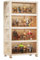 Schaukasten Vitrine Regal für Modellautos Kostenlose Installation Faltbarer Vitrine Aus Kunststoff Aufbewahrungsvitrine mit Rädern für Sammlerstücke Bücher Wein(30x45x99cm)