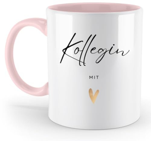 Things of Happiness Tasse Kollegin mit Herz | Geschenk Kollegin Kaffeetasse - Standard Tasse - Zweifarbige Tasse