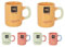 Set de Tazas de Café de Cerámica – Diseños Coloridos de Amor, Paz y Felicidad | Para Espresso, Cortado, Latte, Capuccino - Love & Peace | Uso diario o Regalo - Juego de (6x Espresso - 90 ml)