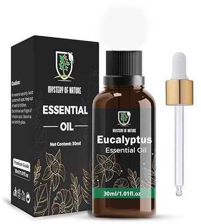 Mystery Of Nature Eucalyptus Essential Oils 30ML, Eucalyptus Oils for Diffuser, Humidifier, DIY, Home, Wardrobes