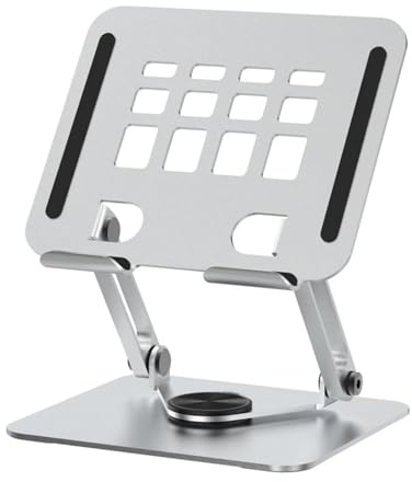MLWSKERTY Tragbare Faltbare Computerhebung Risers Laptop Desk Stehen 360 Grad Rotationsbasis Für Lesen Und Video Ansehen Von Home Office Tablets Stand