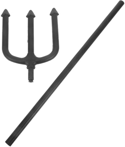 VALICLUD Devil Fork Prop Black Trident Halloween Demon Fork for Party Cosplay Decoration