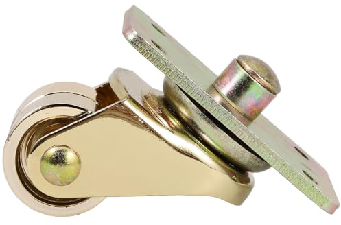 MINAOLULUS Upright Piano Metal Caster Wheel Replacement High Hardness Iron Piano Roller with Screws Sturdy Moving Accessory Single Gold Caster for Keyboard Instruments