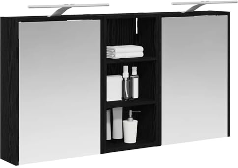 vidaXL Badezimmerschrank-Set 3 pcs 116 x 16 x 62,5 cm Holzwerkstoff, Elegante Badezimmeraufbewahrung, modernes Schrankset, stylische Wandregale, schicke Möbel, luxuriöse Details