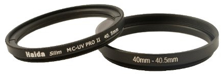 Filter für Fuji X10 - Haida Slim MC Pro II Digital UV mit Adapter und Objektivdeckel
