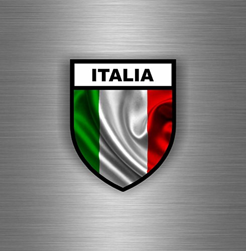 Akachafactory Autocollant Sticker Voiture Moto Airsoft Drapeau Italie Italien Biker