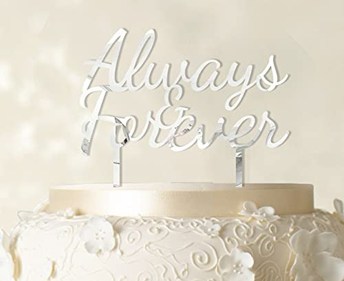 Printtoo Always & Forever Hochzeits Kuchendeckel Personalized Cake Topper Color Option Verfugbar 6 - 7 Zoll breit