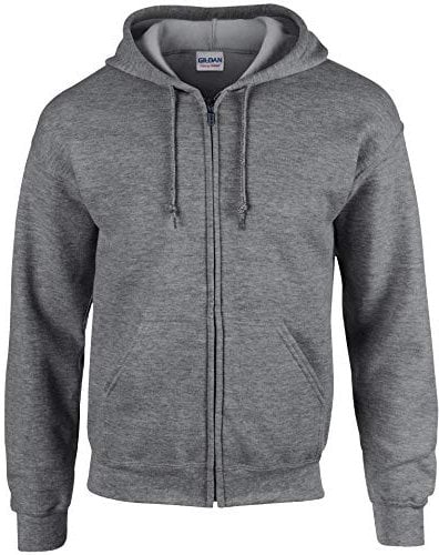 Gildan - Sweatshirt à capuche et fermeture zippée - Homme (2XL) (Graphite)