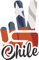 INDIGOS UG Auto Aufkleber Chile - Victory - Sieg - Autoaufkleber selbstklebend für Auto - Heckscheibe, Spoiler, Laptop, Sport - 10x8cm